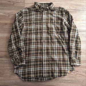 Carhartt plaid flannel button down shirt XL